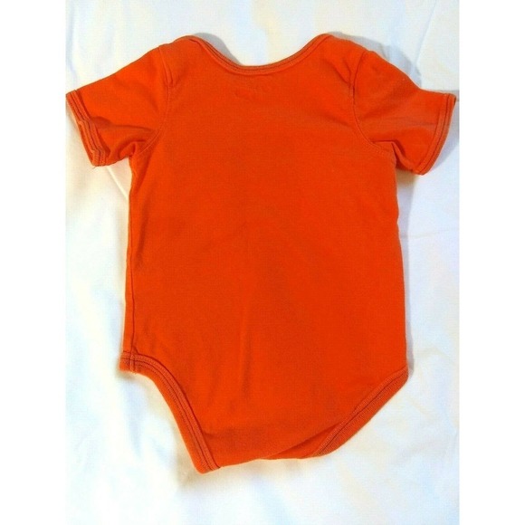 Mama's Little Monkey Baby Size 6 Months Fall Orange One Piece - Picture 2 of 3